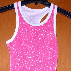 Nike, pink and white racerback tank